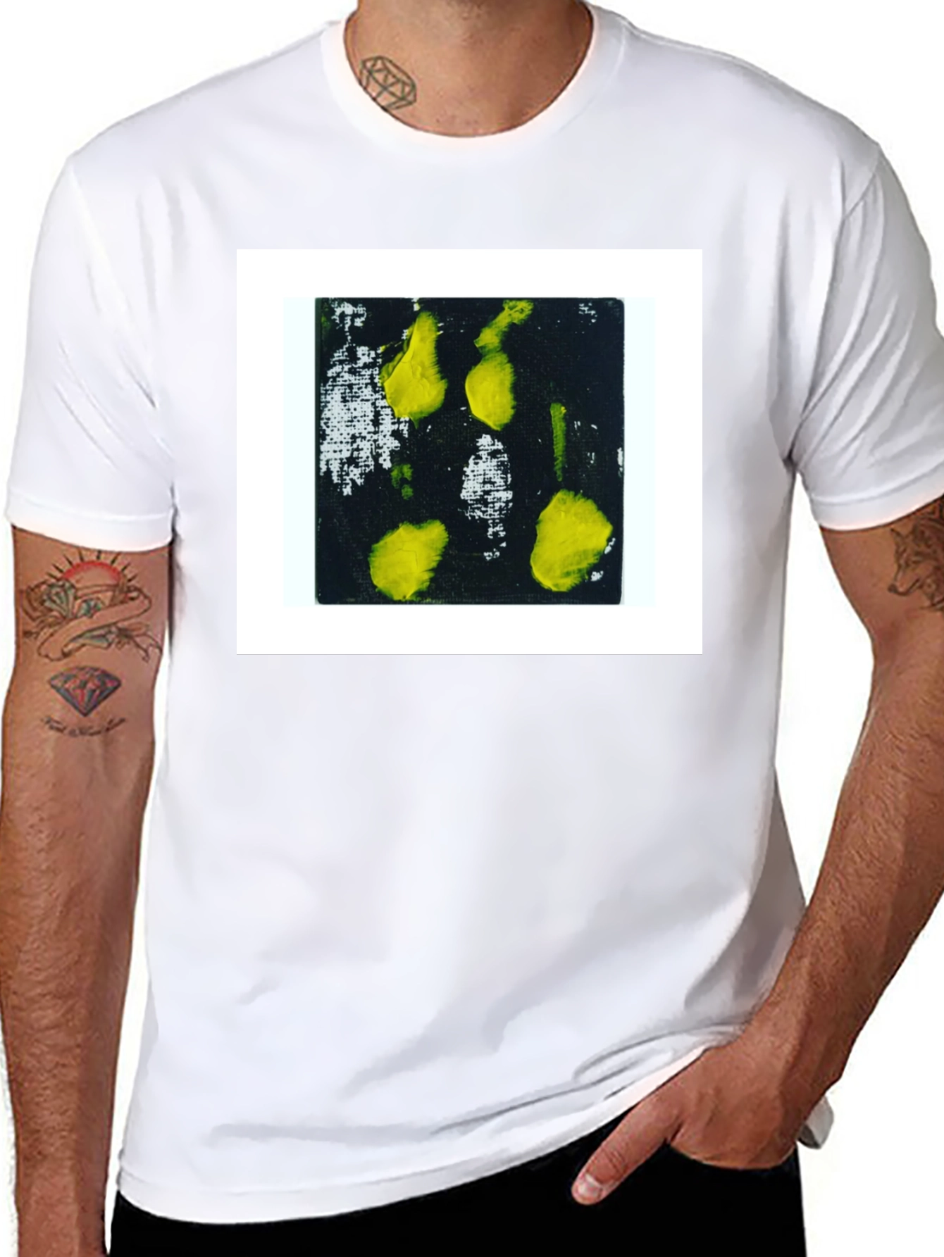 Abstract Print Black T-Shirt