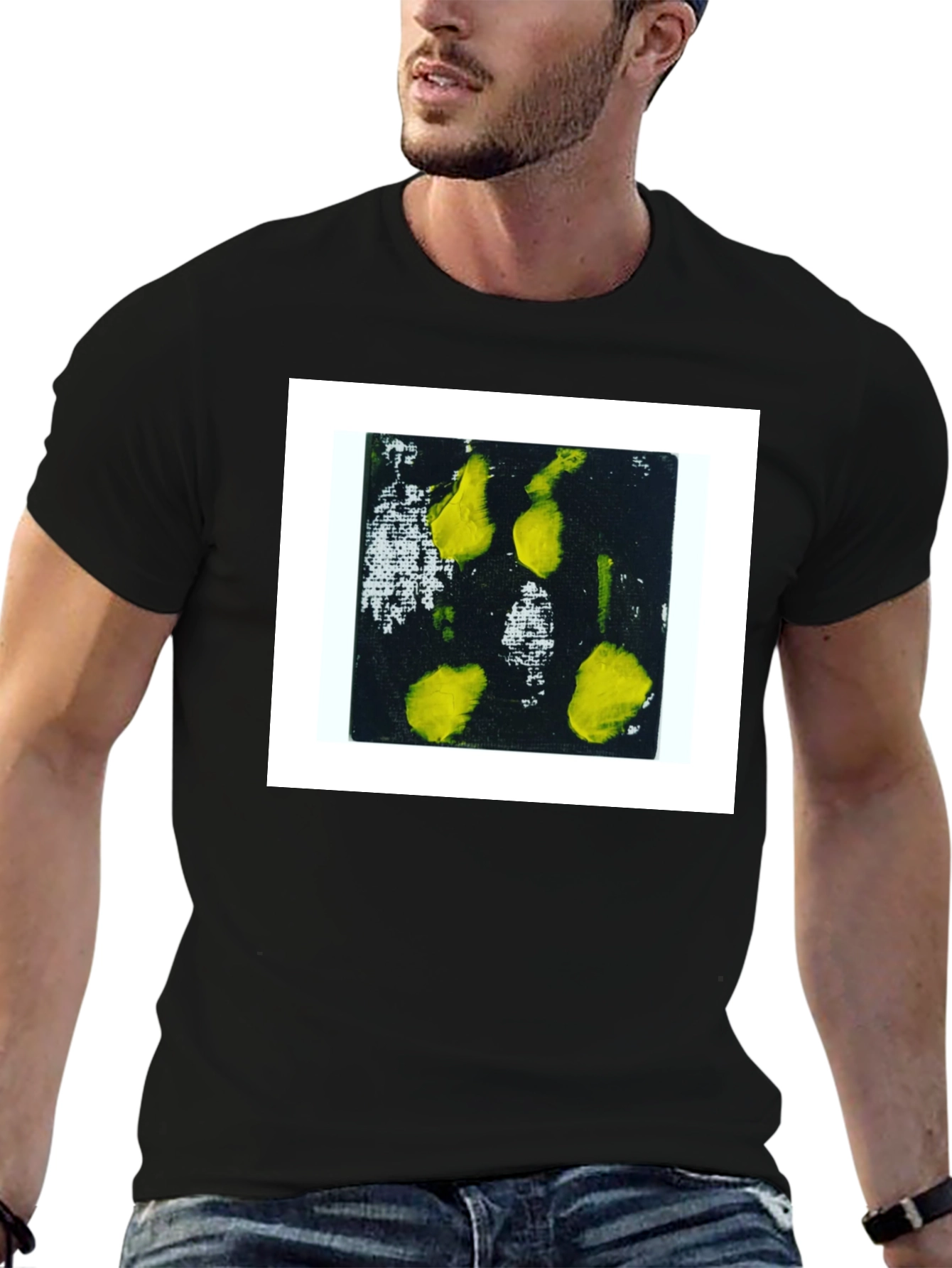 Abstract Print Black T-Shirt