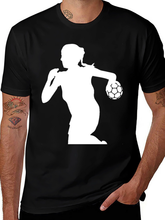 Handball Player Graphic Tee - Black