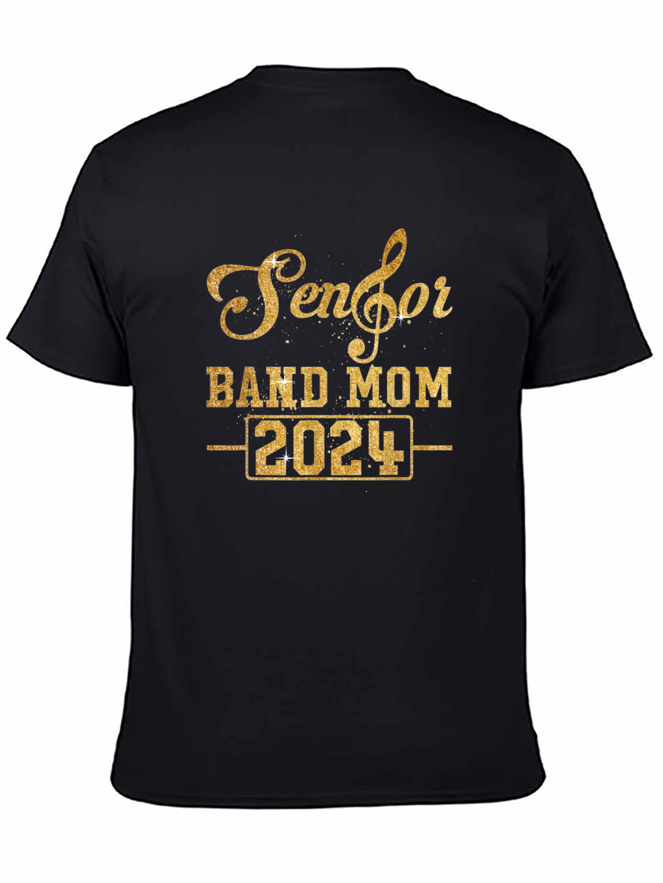 Senior Band Mom 2024 Black T-Shirt