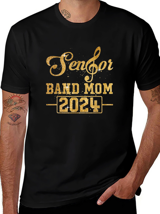 Senior Band Mom 2024 Black T-Shirt