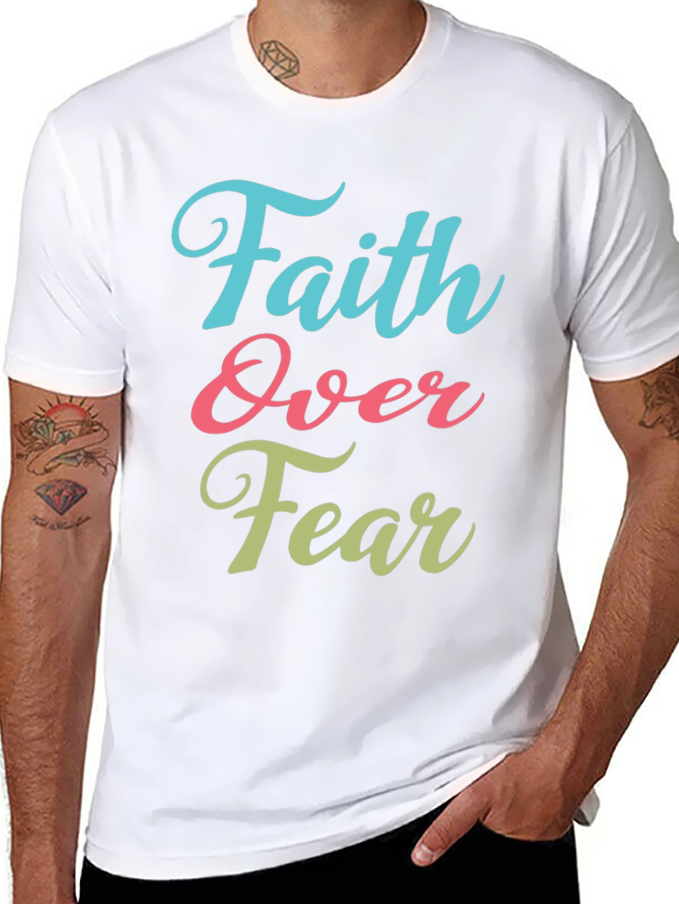 Faith Over Fear Graphic Tee - Stylish Comfort