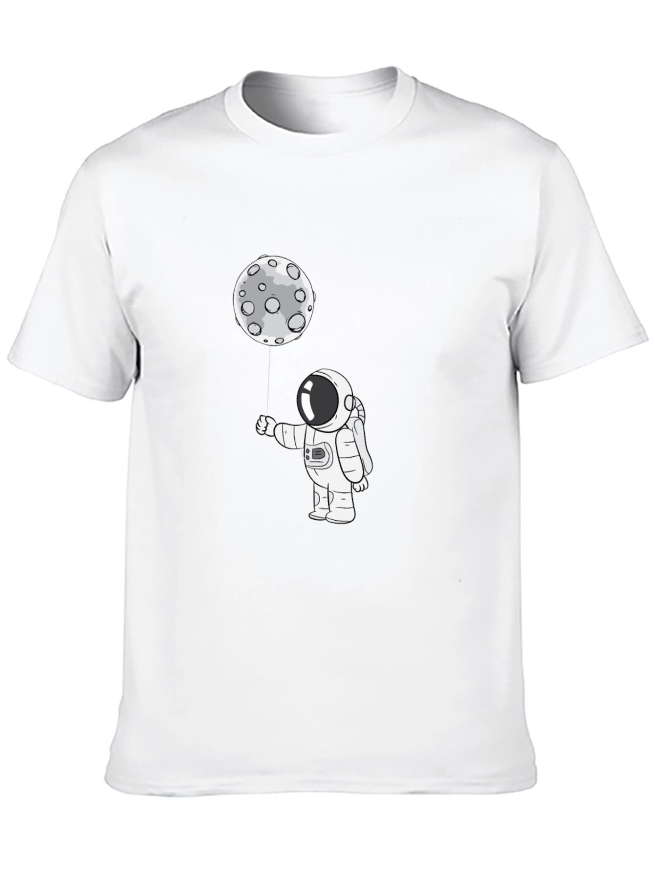 Astronaut Moon Balloon Graphic T-Shirt