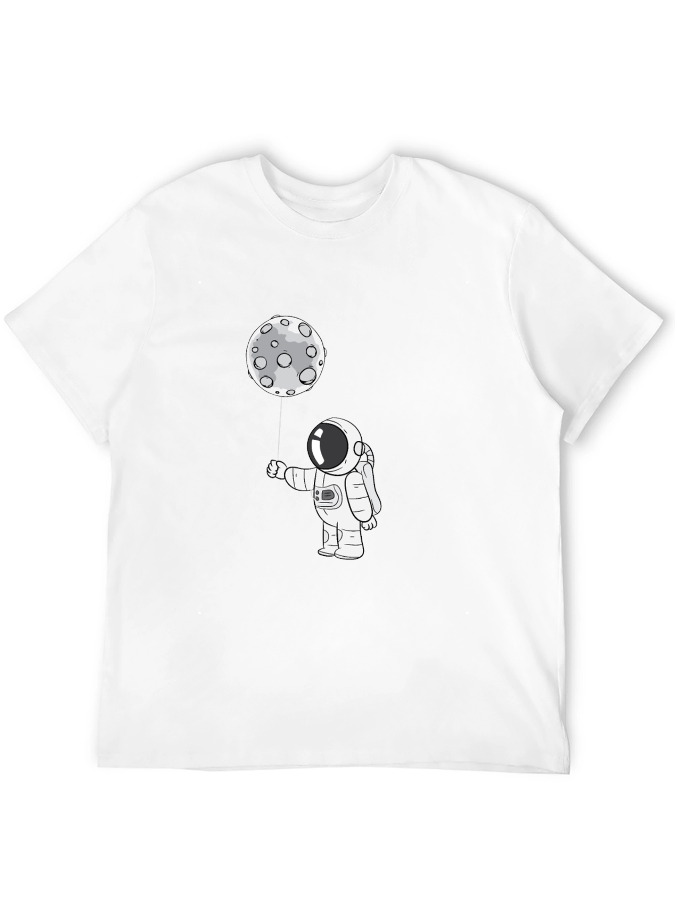 Astronaut Moon Balloon Graphic T-Shirt