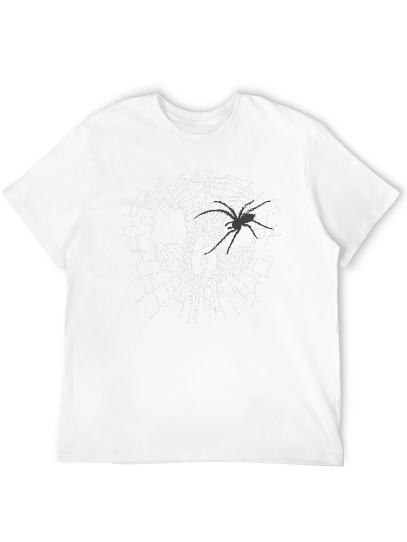 Spider Web Skull T-Shirt - Halloween Graphic Tee