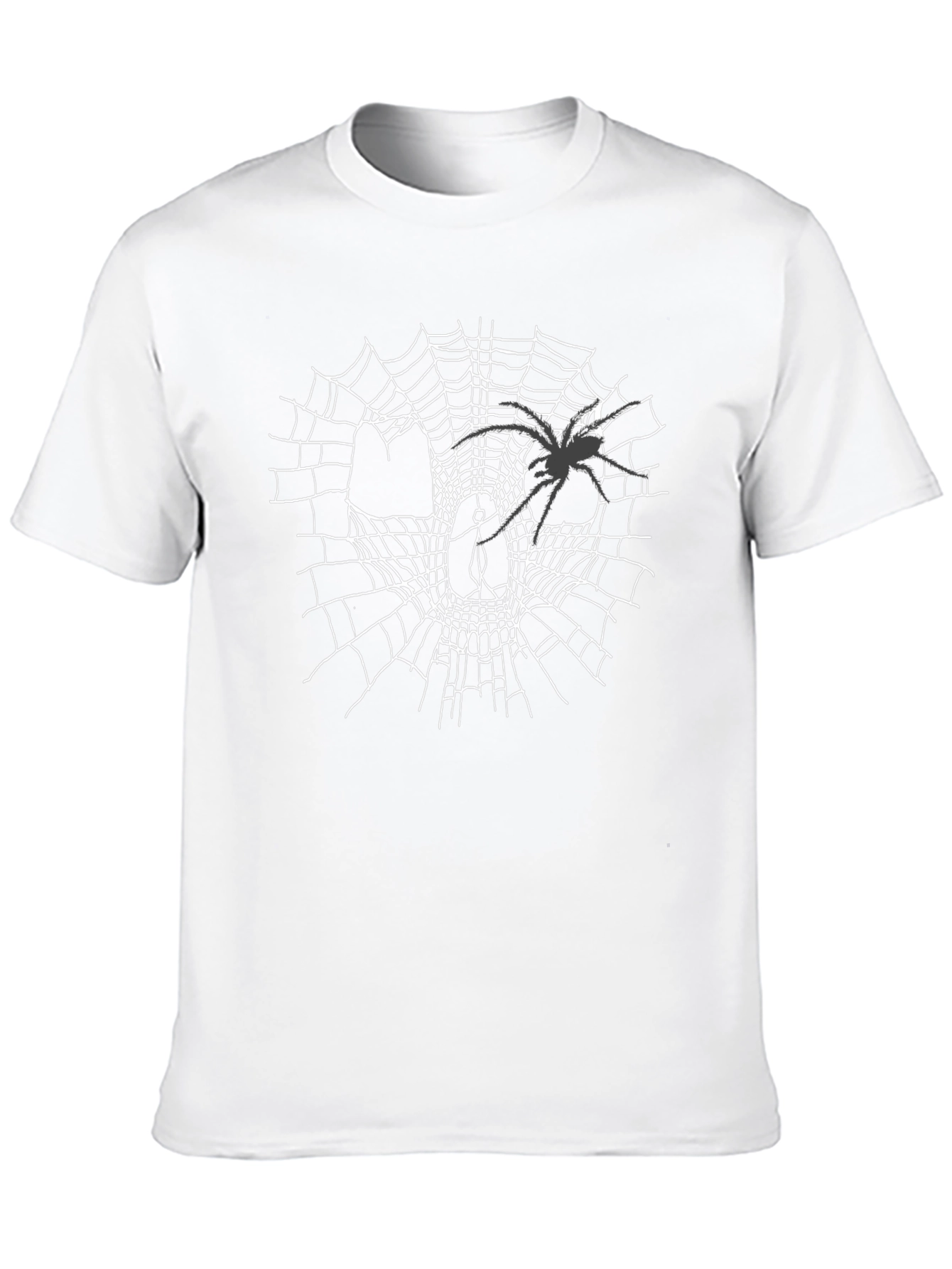 Spider Web Skull T-Shirt - Halloween Graphic Tee