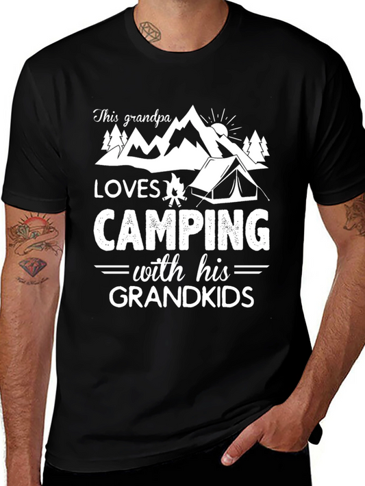 Grandpa Loves Camping Grandkids T-Shirt