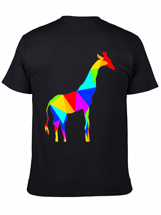 Geometric Giraffe T-Shirt - Modern Art Tee