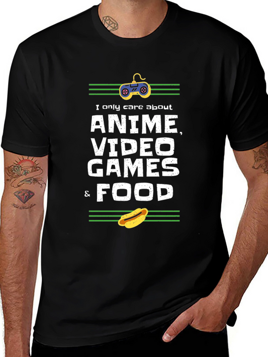 Anime Video Games & Food Graphic Tee
