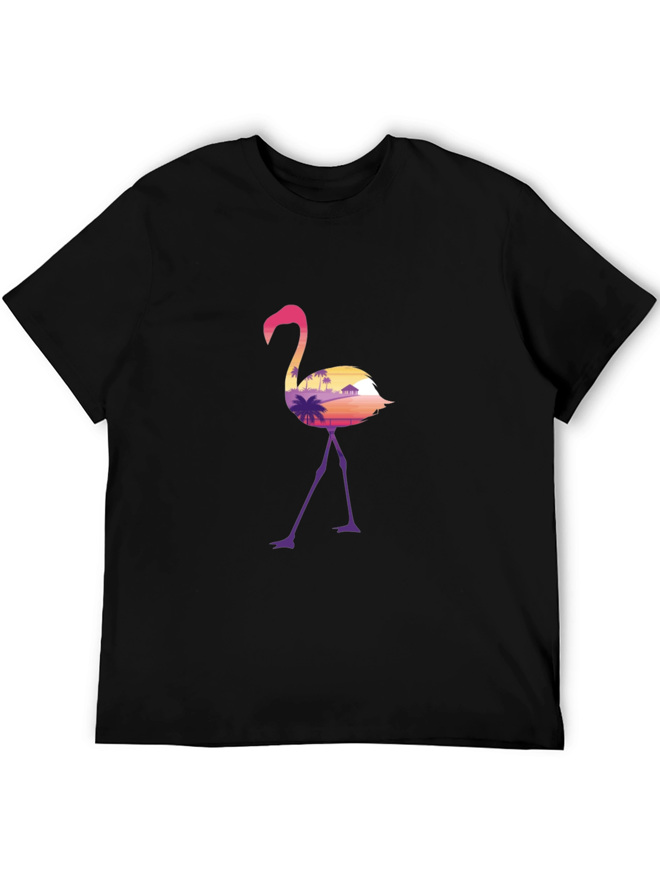 Flamingo Sunset Graphic T-Shirt