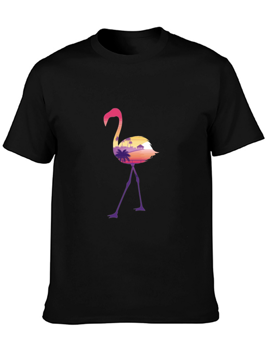 Flamingo Sunset Graphic T-Shirt