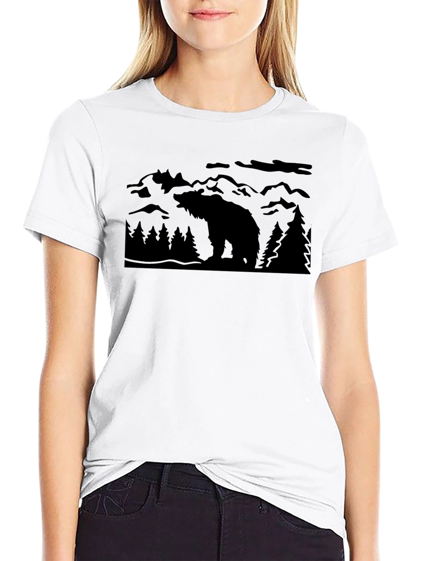 Black Bear Mountain Silhouette T-Shirt