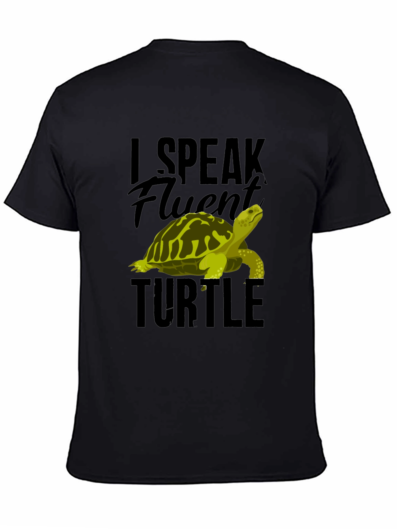 I Speak Fluent Turtle Graphic Tee - Black