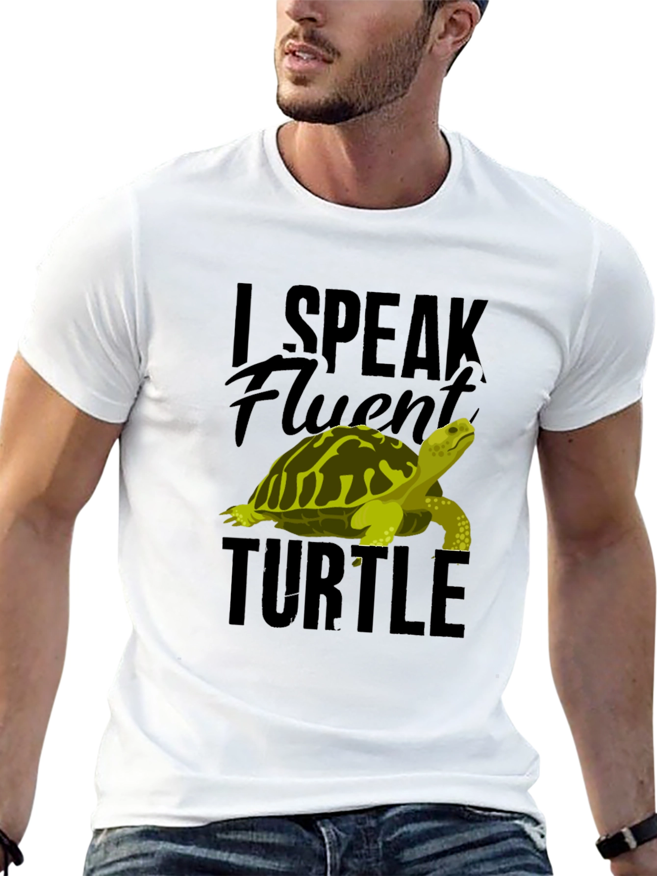I Speak Fluent Turtle Graphic Tee - Black