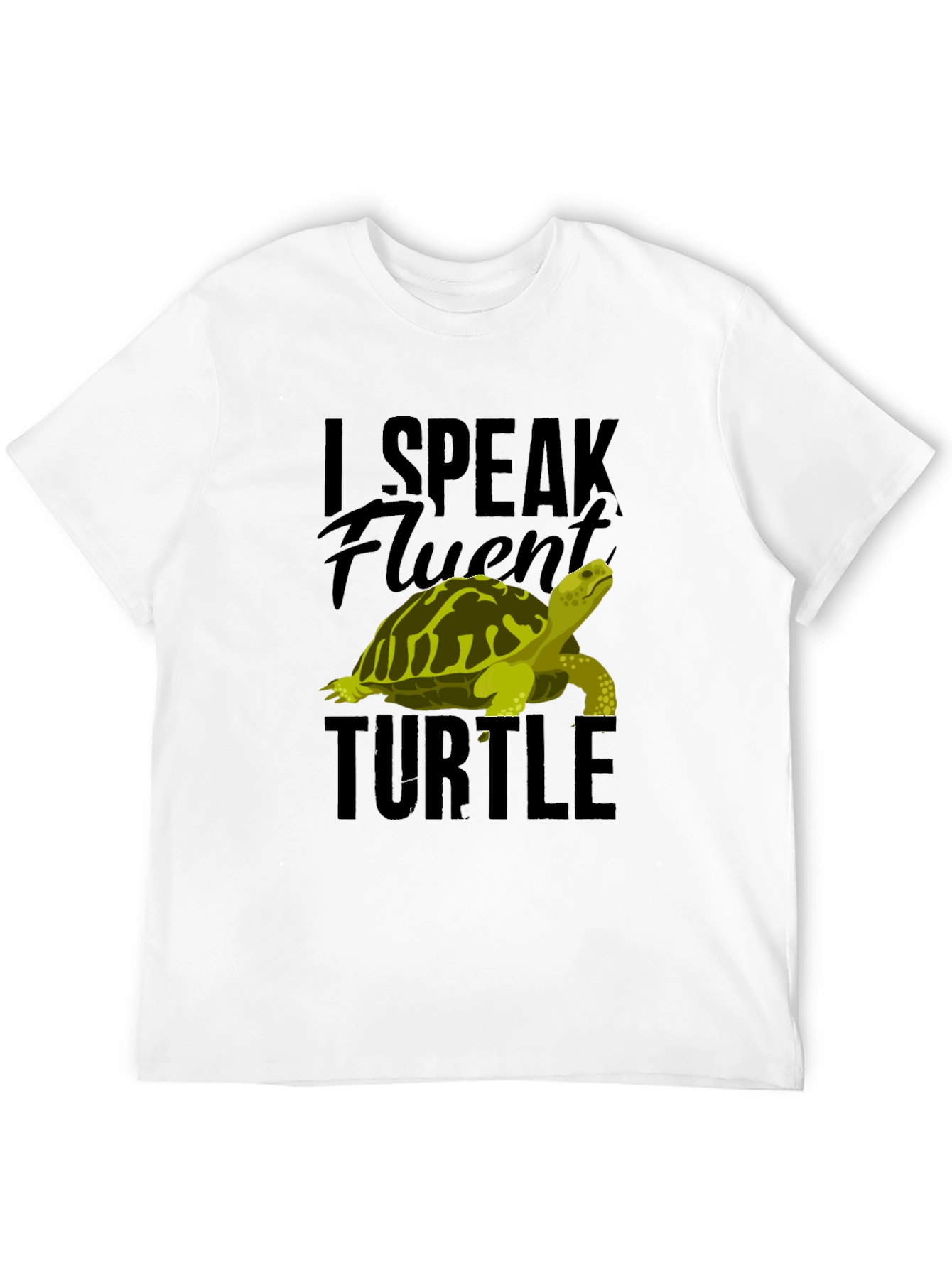I Speak Fluent Turtle Graphic Tee - Black
