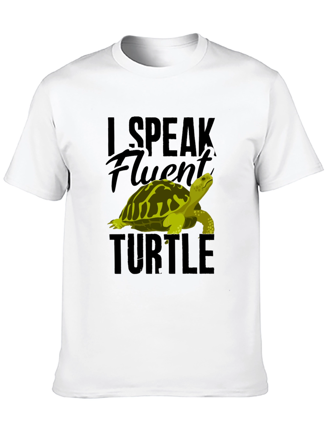 I Speak Fluent Turtle Graphic Tee - Black