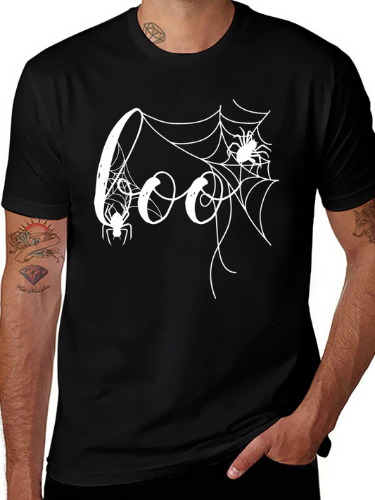 Spooky Spider Boo Graphic Tee - Halloween T-Shirt
