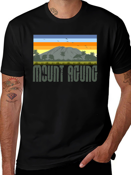 Mount Agung Graphic Tee - Nature Inspired T-Shirt