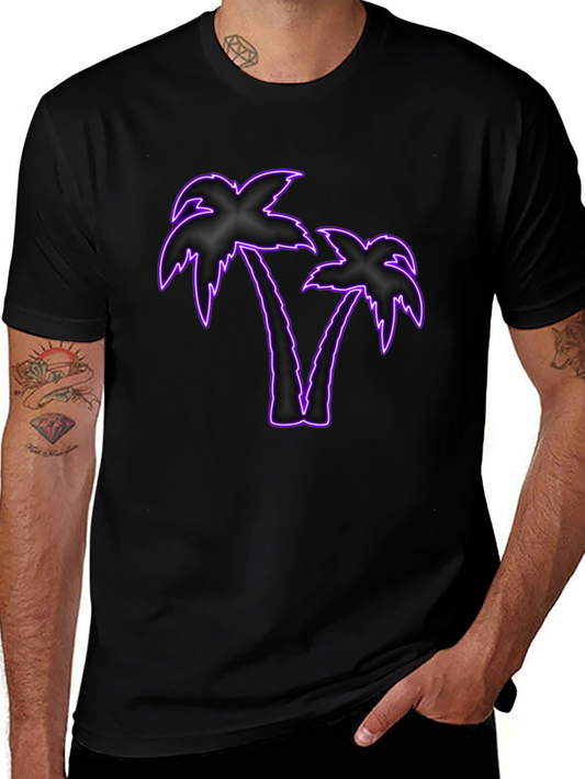 Neon Palm Tree Graphic T-Shirt
