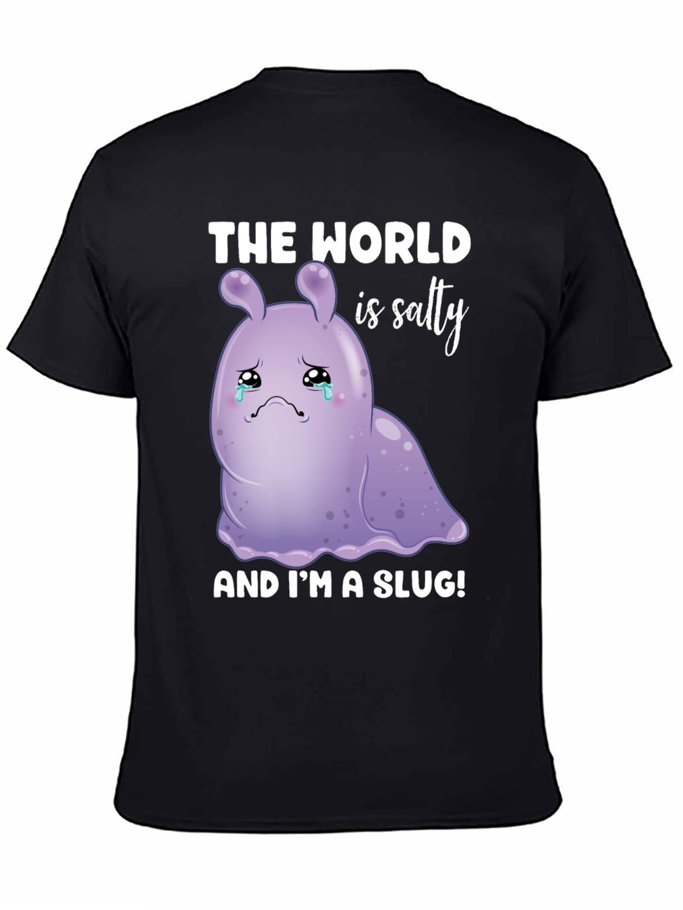 Salty Slug Graphic Tee - Sad Cartoon T-Shirt