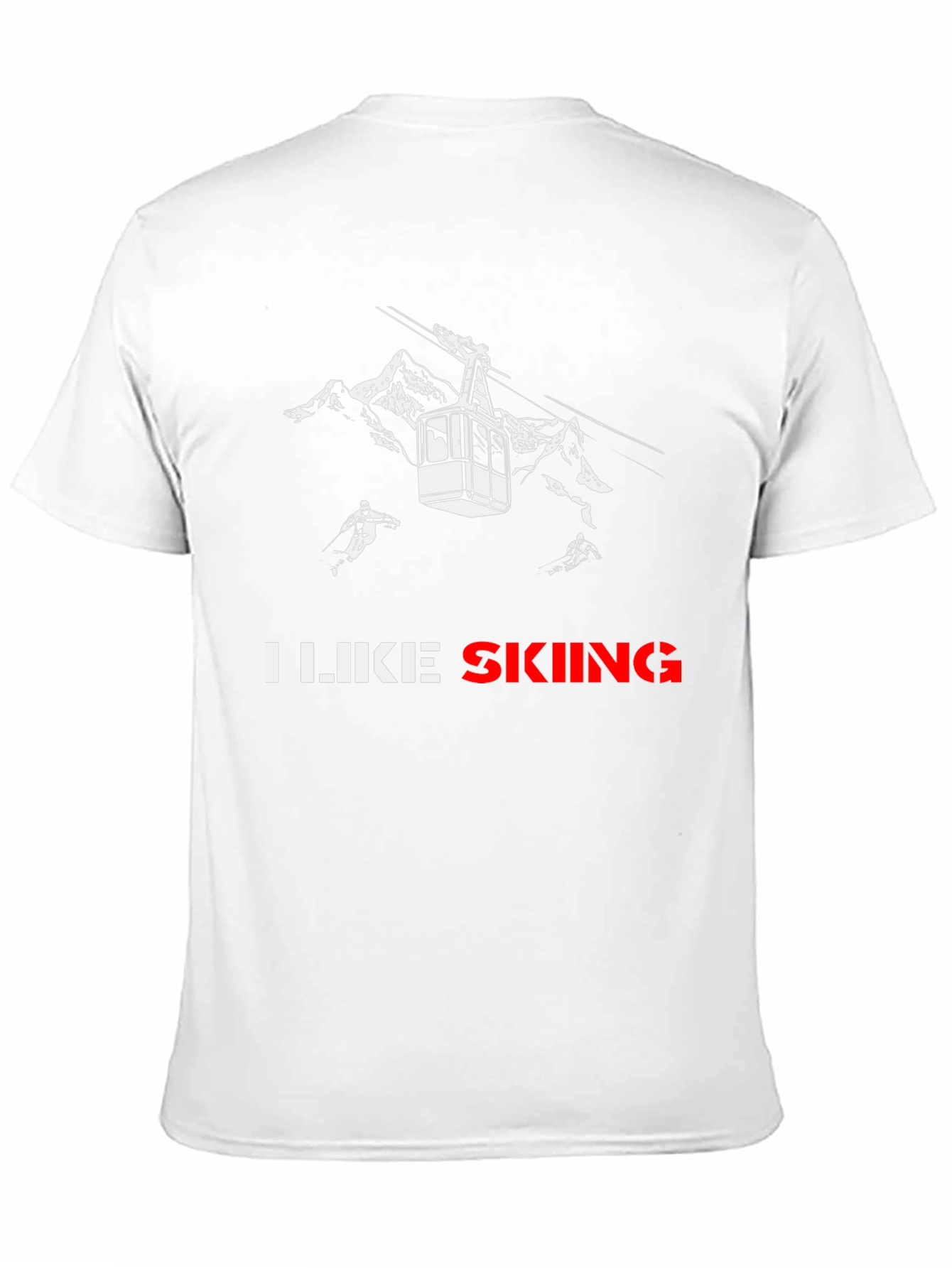 I Like Skiing Black T-Shirt