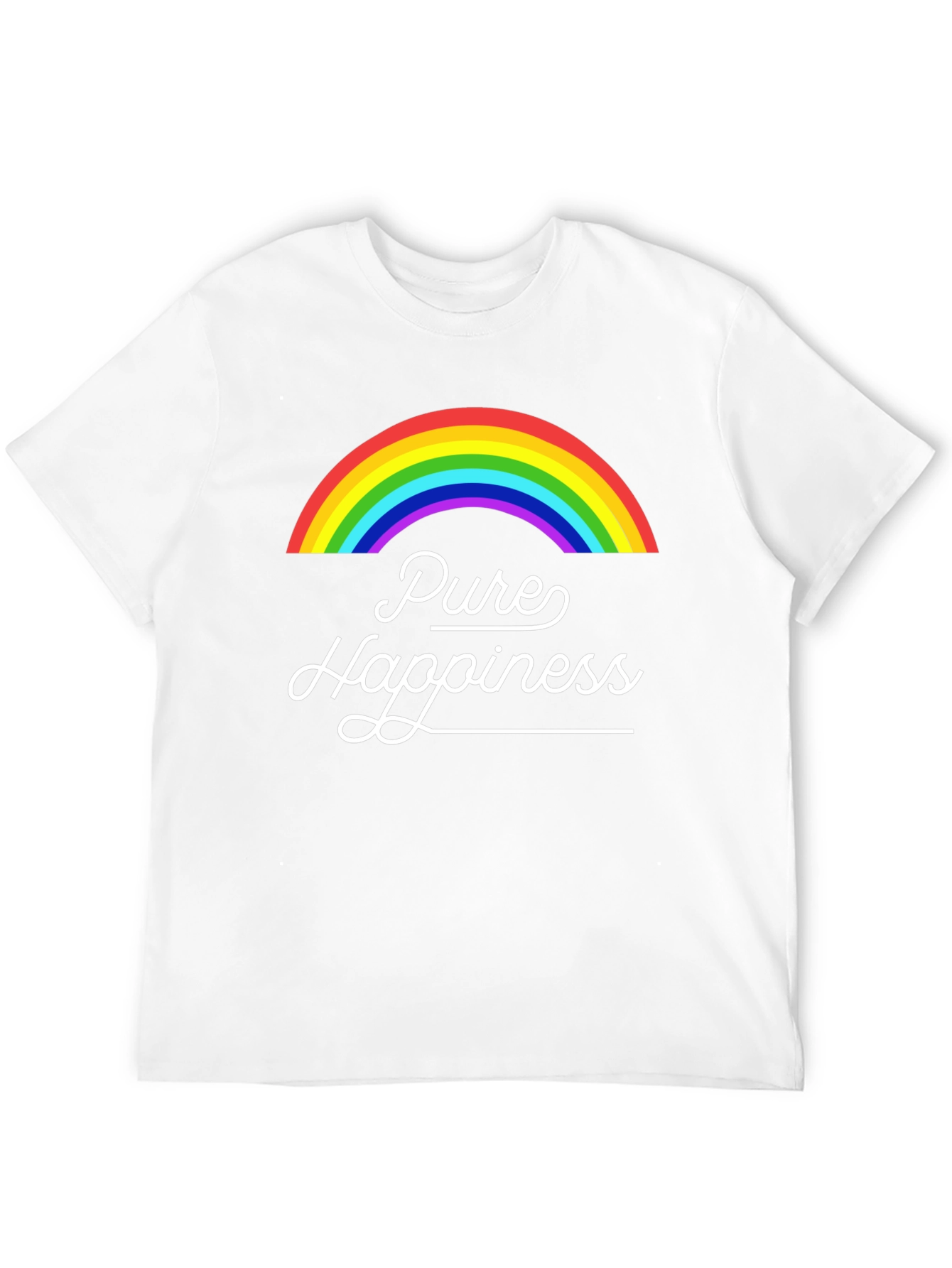 Pure Happiness Rainbow Graphic Tee - Black