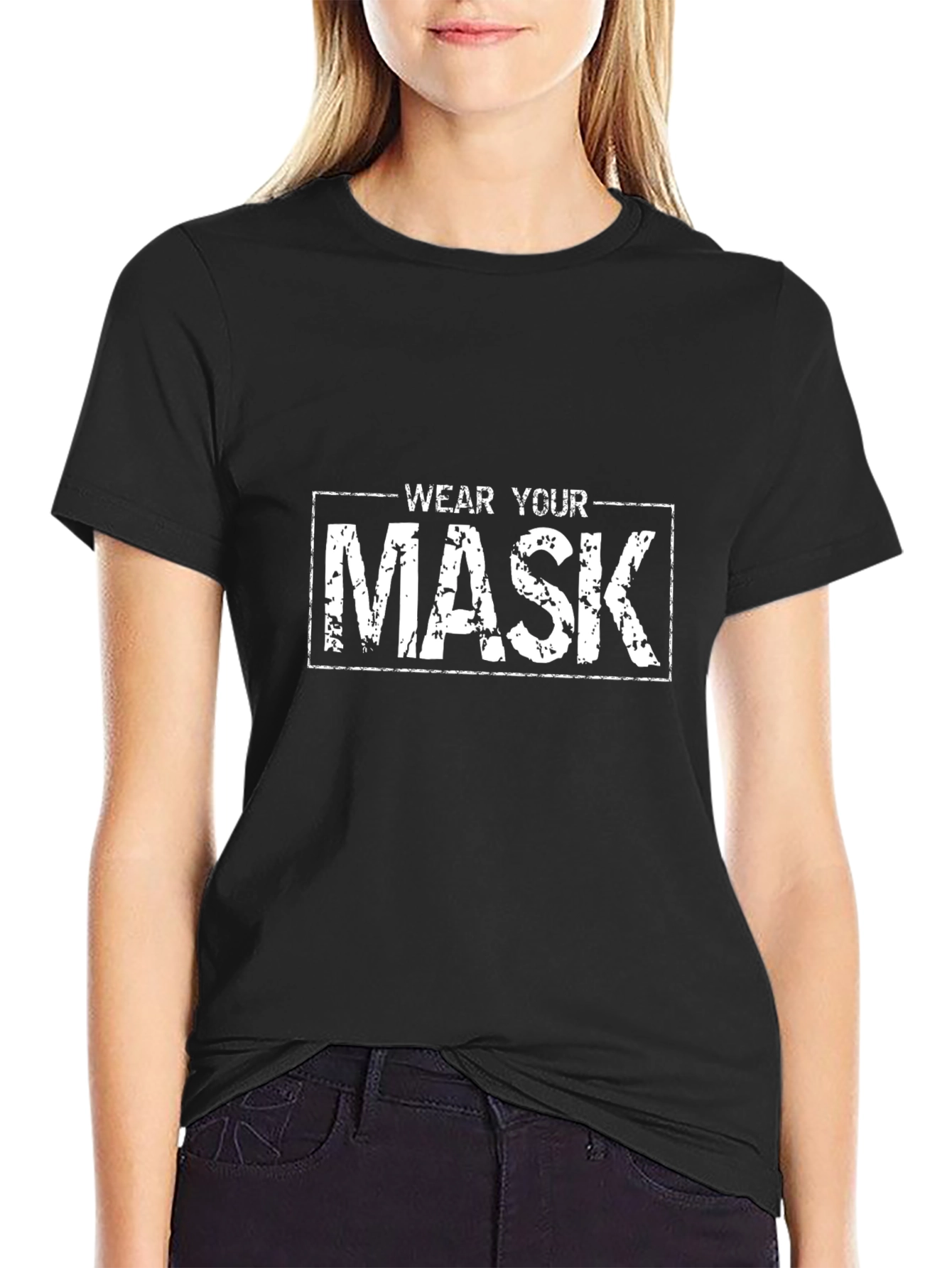 Wear Your Mask Graphic Tee - Black