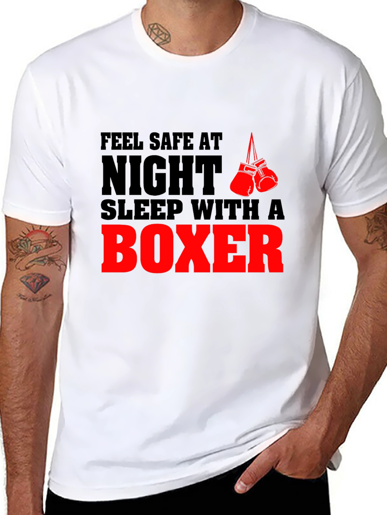 Feel Safe at Night Boxer T-Shirt