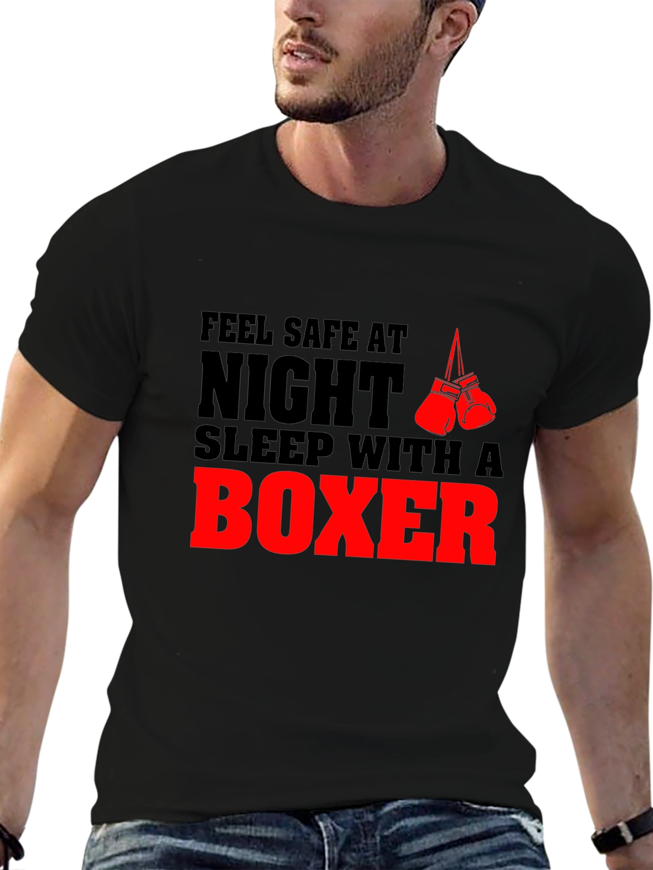 Feel Safe at Night Boxer T-Shirt