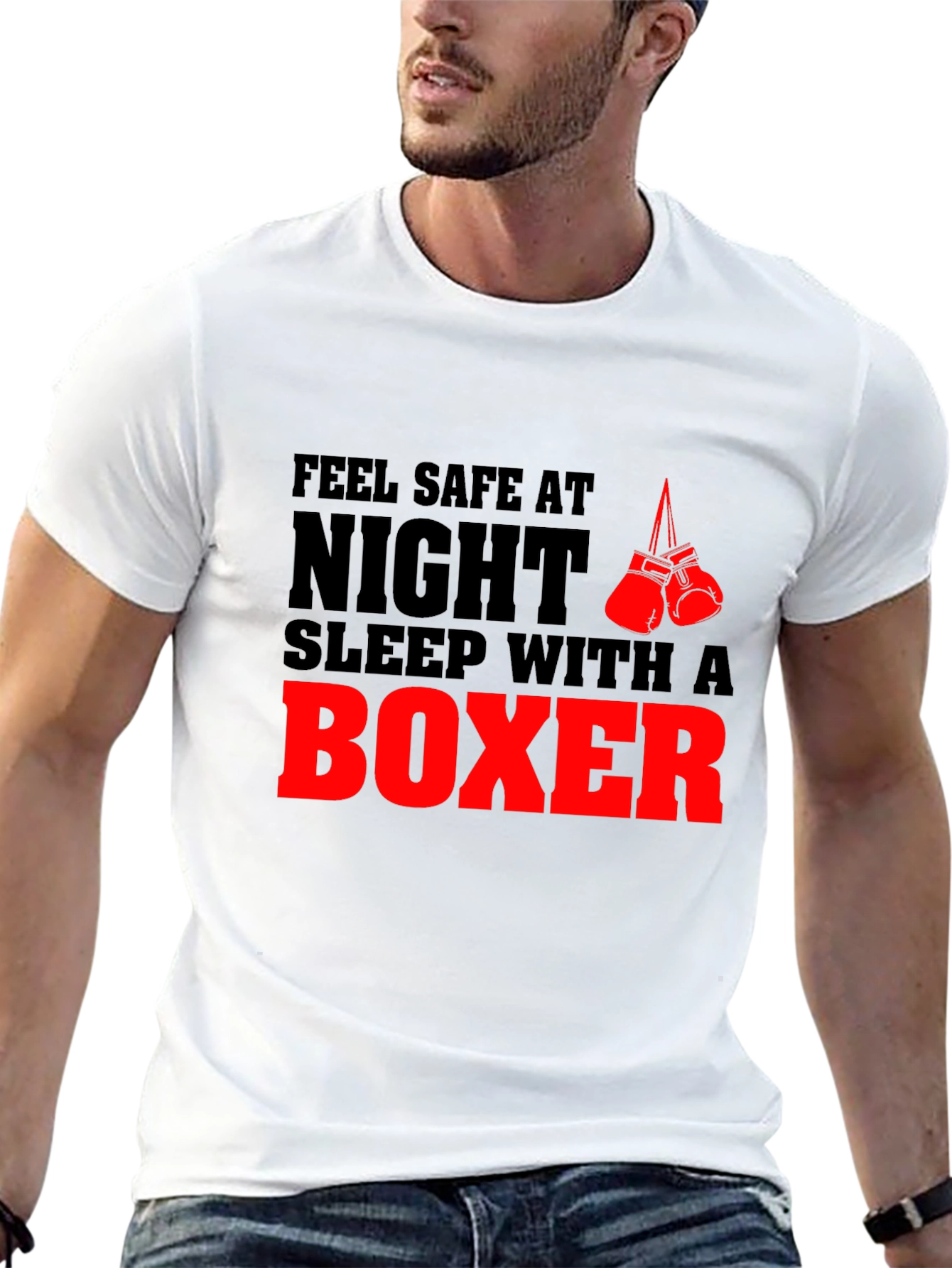 Feel Safe at Night Boxer T-Shirt