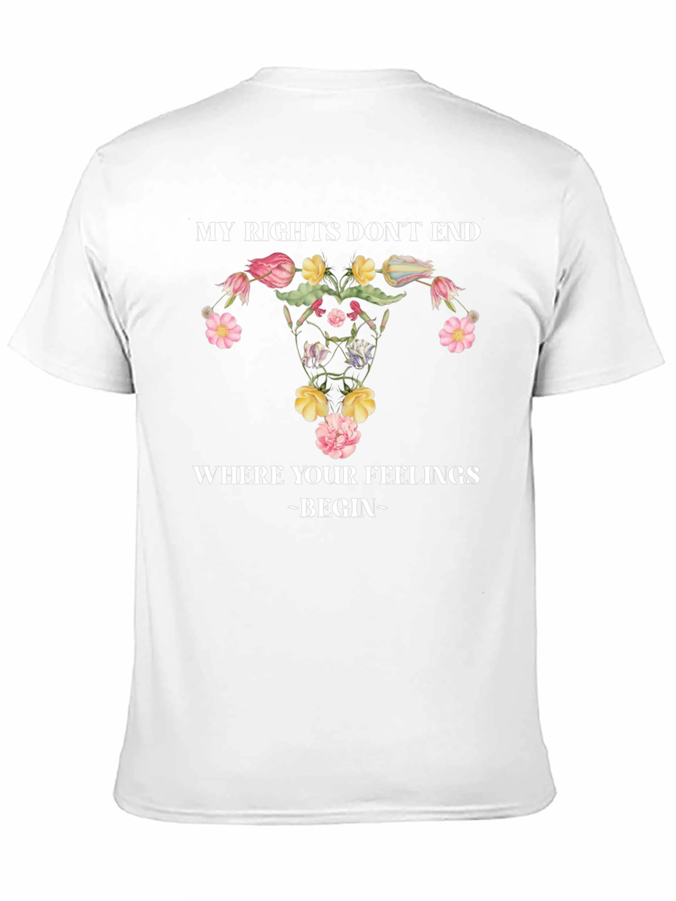 Floral Uterus Rights T-Shirt - Pro Choice Tee