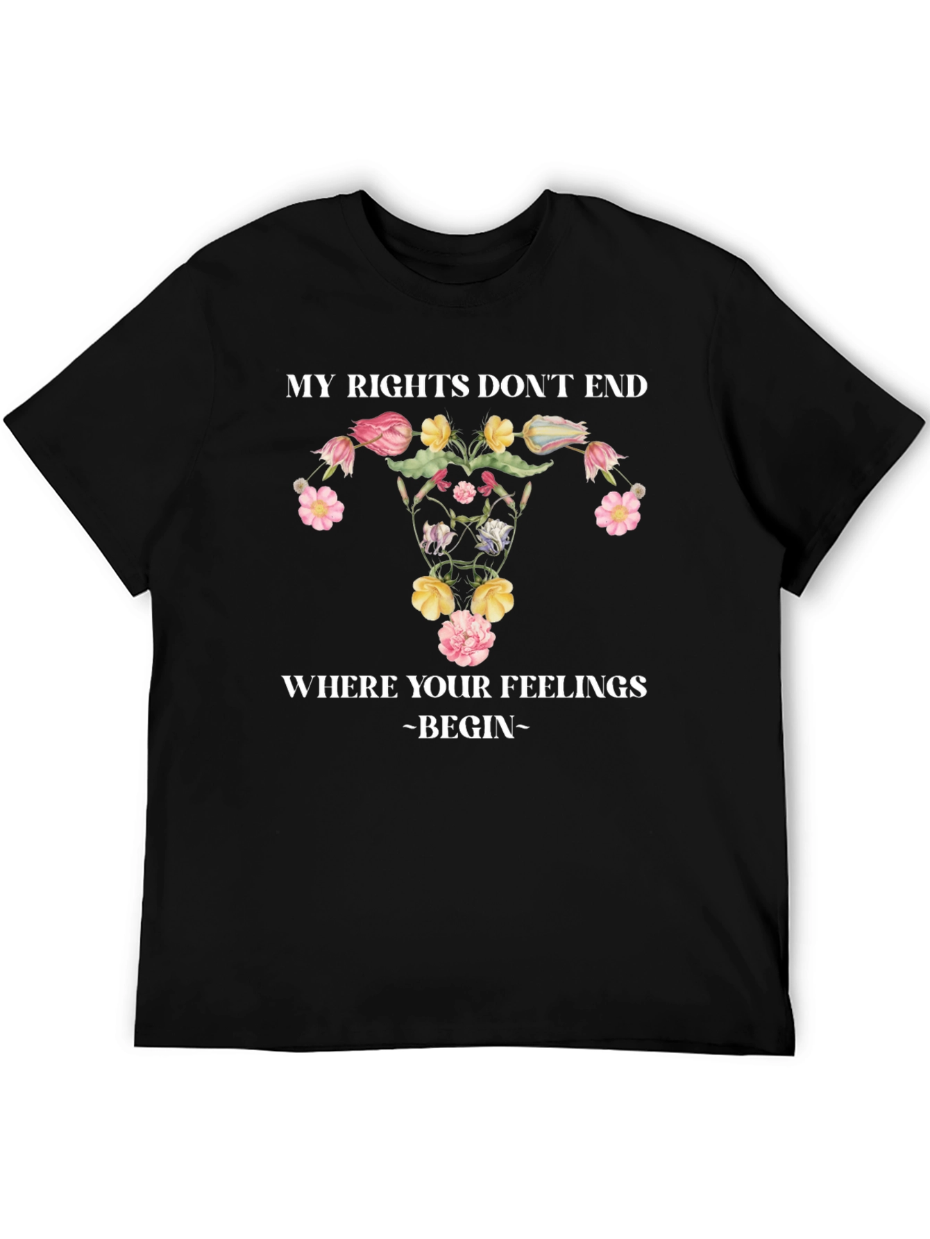 Floral Uterus Rights T-Shirt - Pro Choice Tee