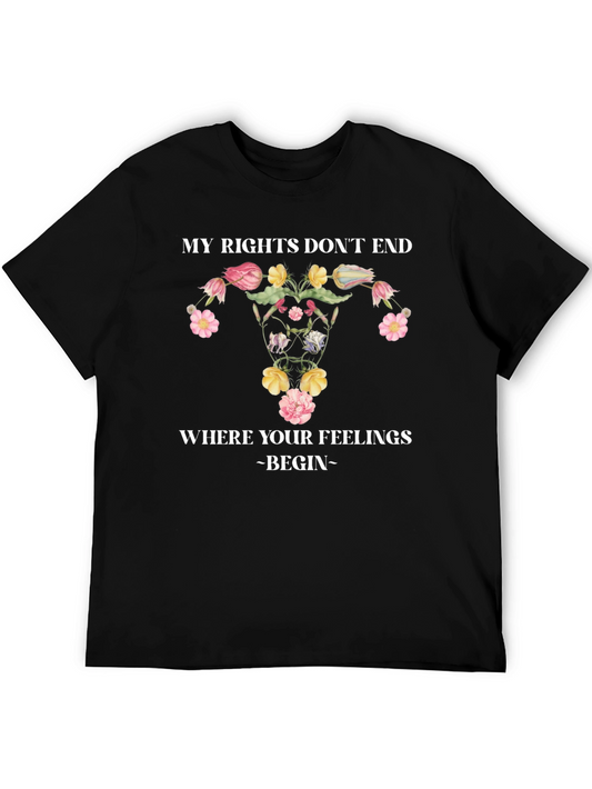 Floral Uterus Rights T-Shirt - Pro Choice Tee