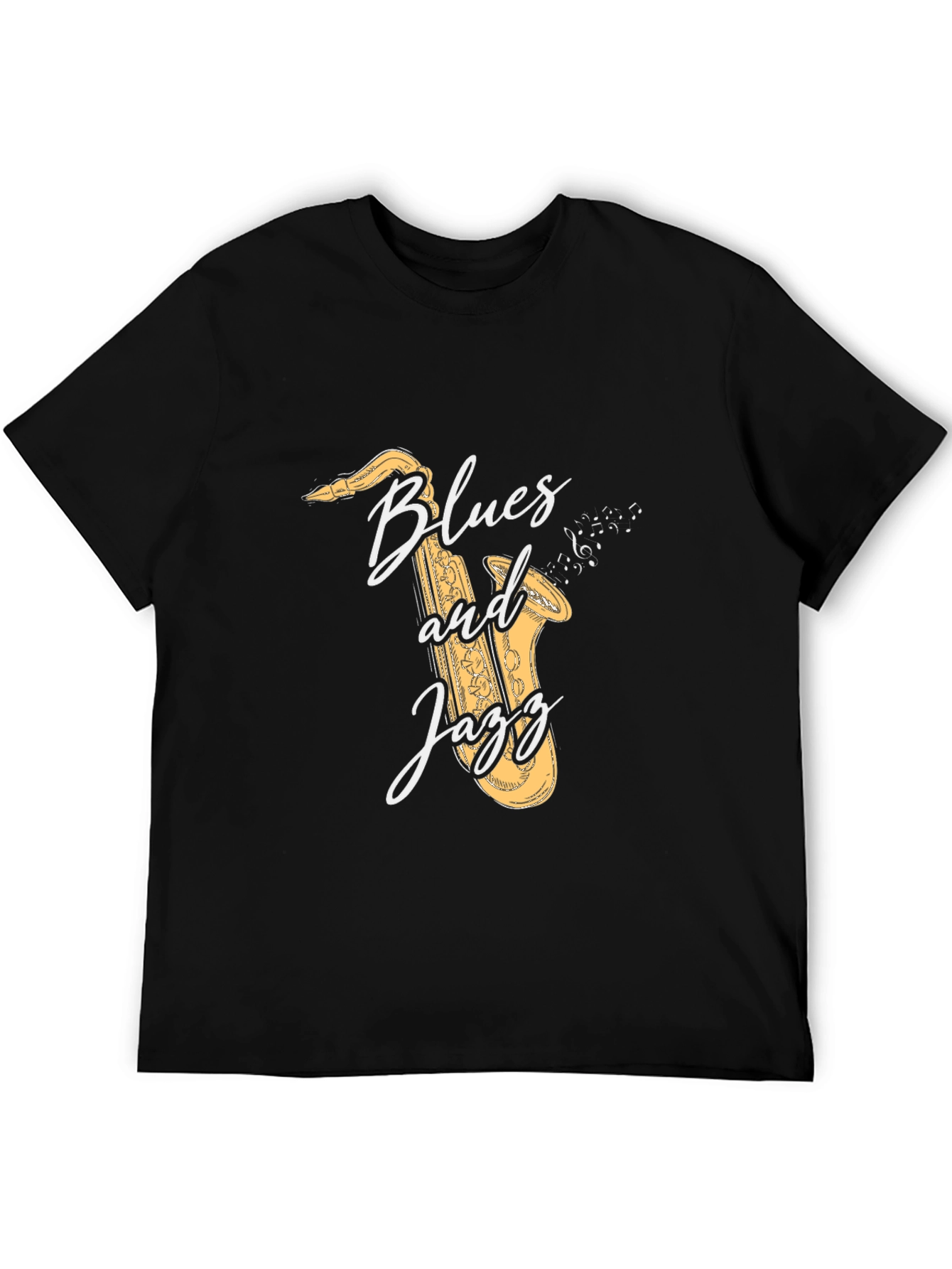 Blues and Jazz Saxophone Graphic T-Shirt