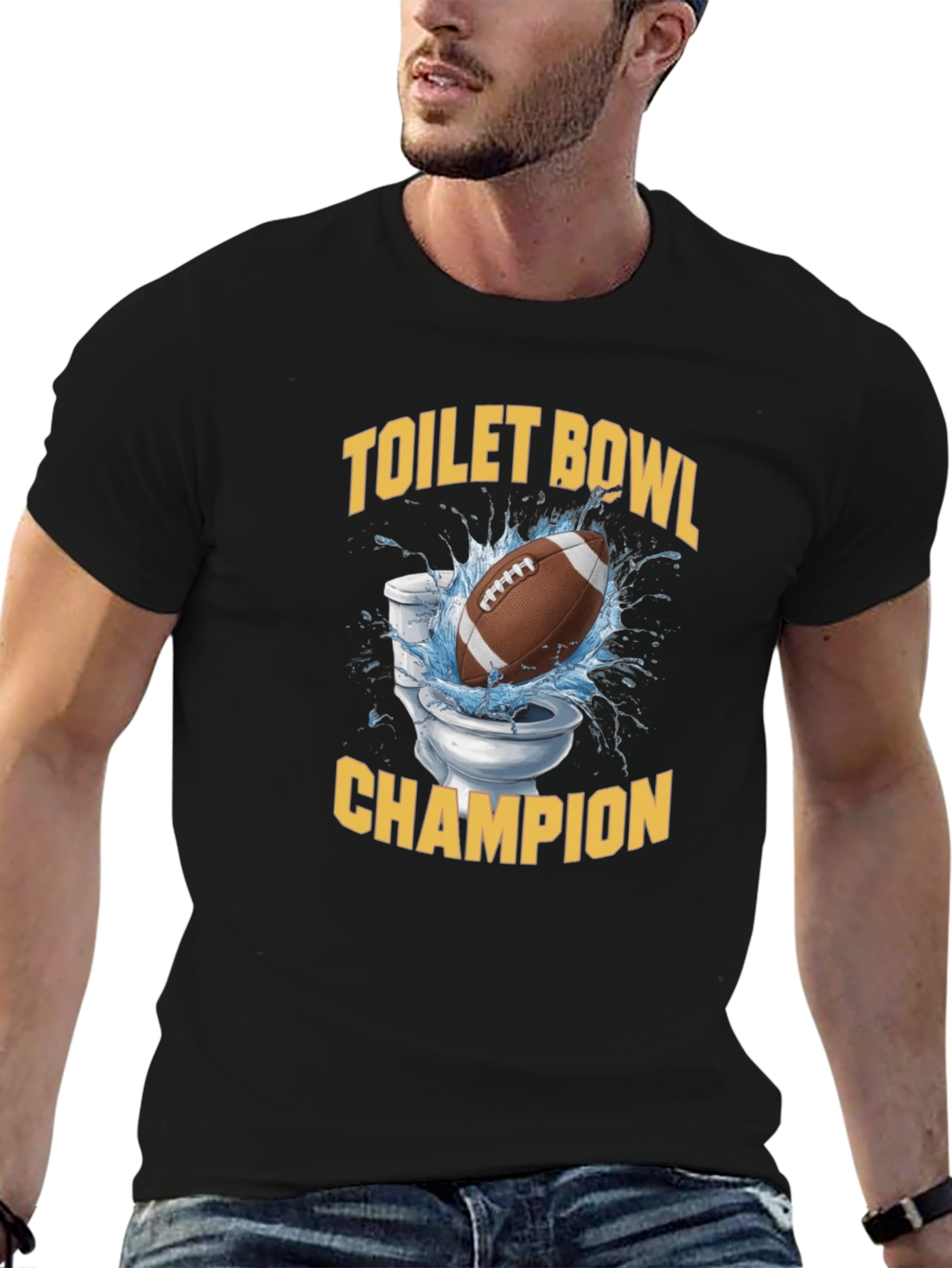 Toilet Bowl Champion T-Shirt - Funny Football Tee