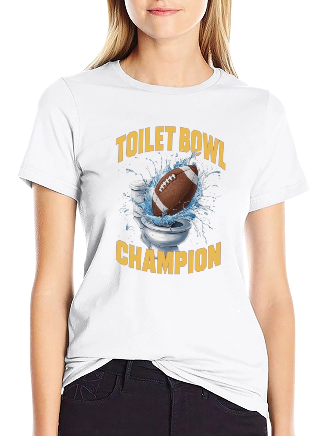 Toilet Bowl Champion T-Shirt - Funny Football Tee