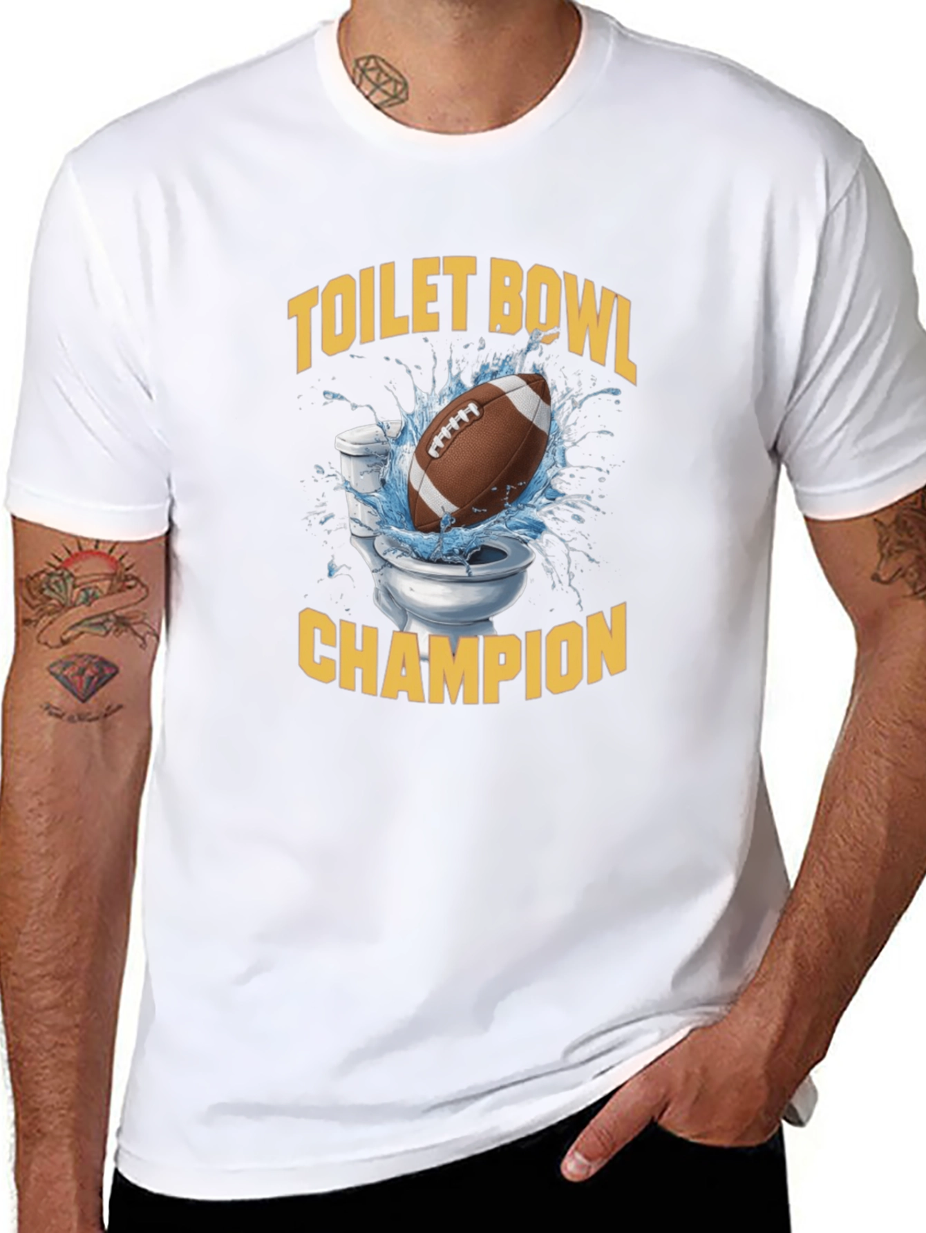 Toilet Bowl Champion T-Shirt - Funny Football Tee