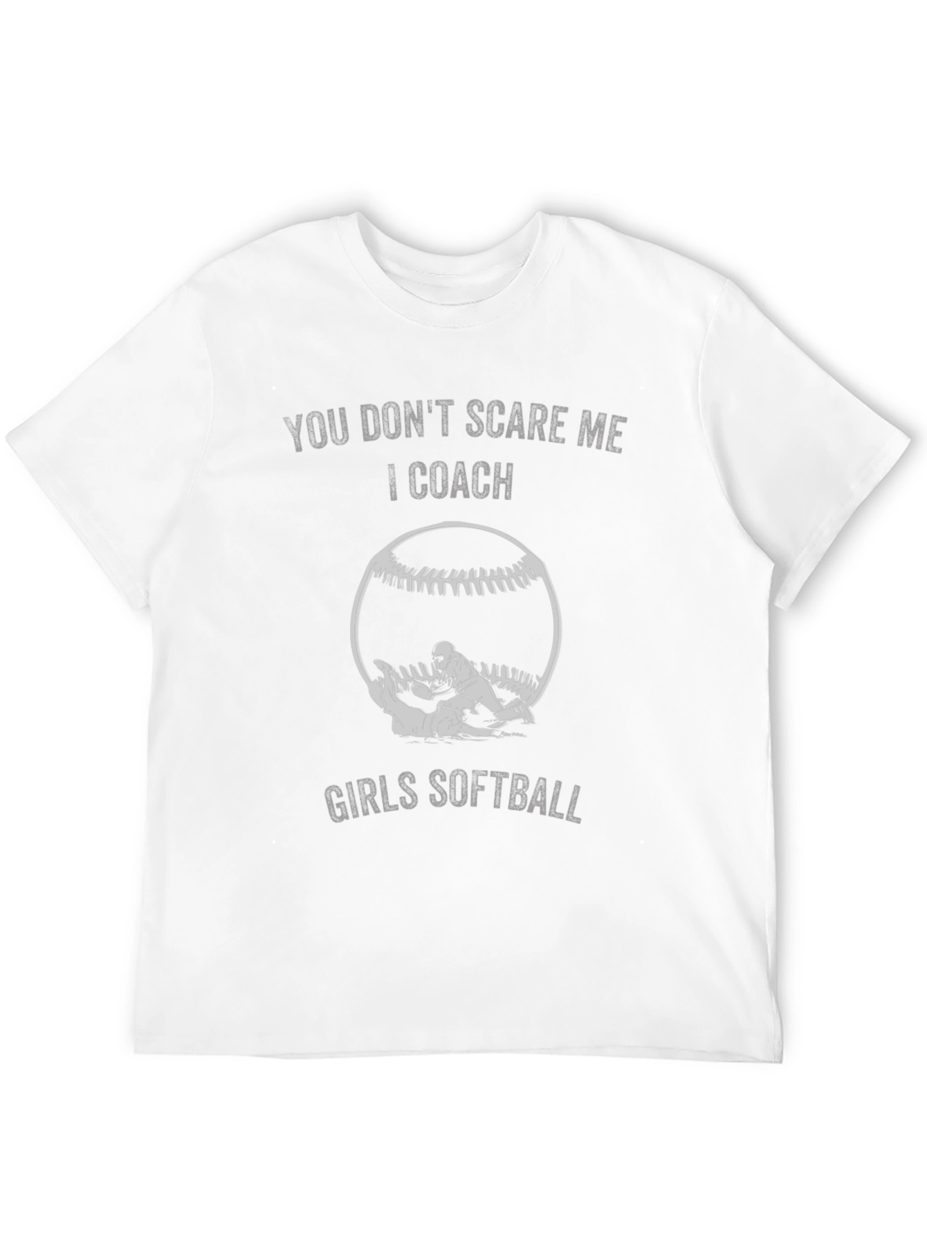 Girls Softball Coach T-Shirt - Dont Scare Me