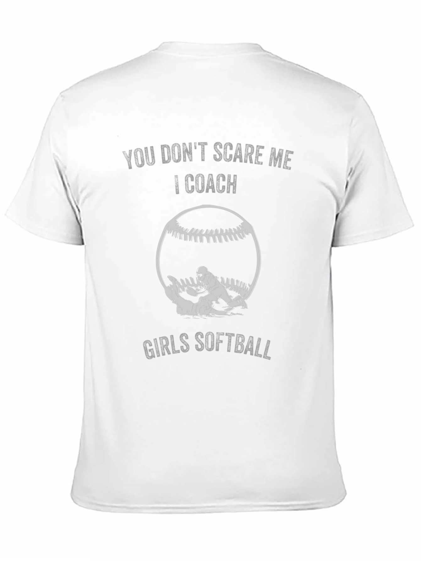 Girls Softball Coach T-Shirt - Dont Scare Me