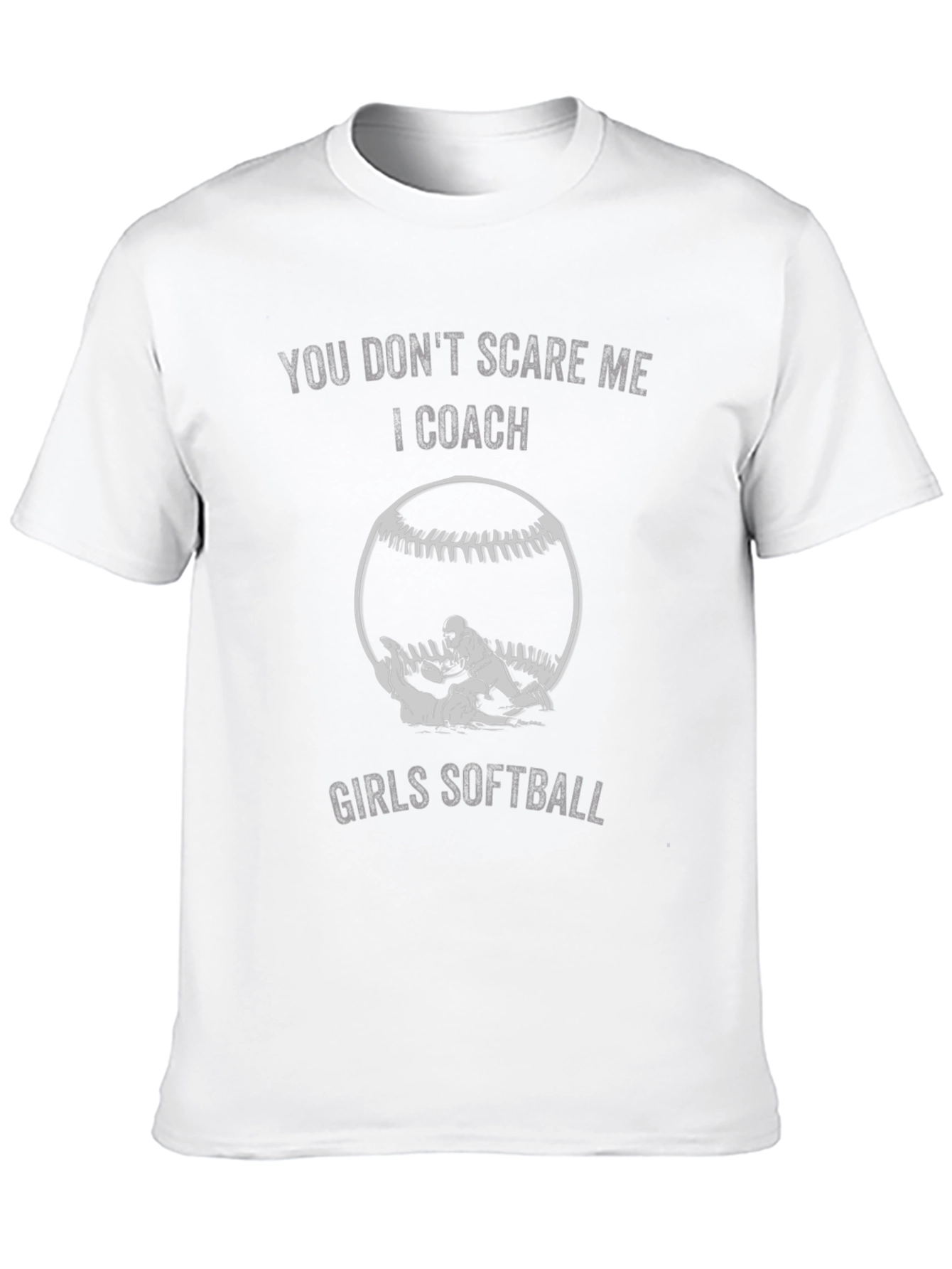 Girls Softball Coach T-Shirt - Dont Scare Me