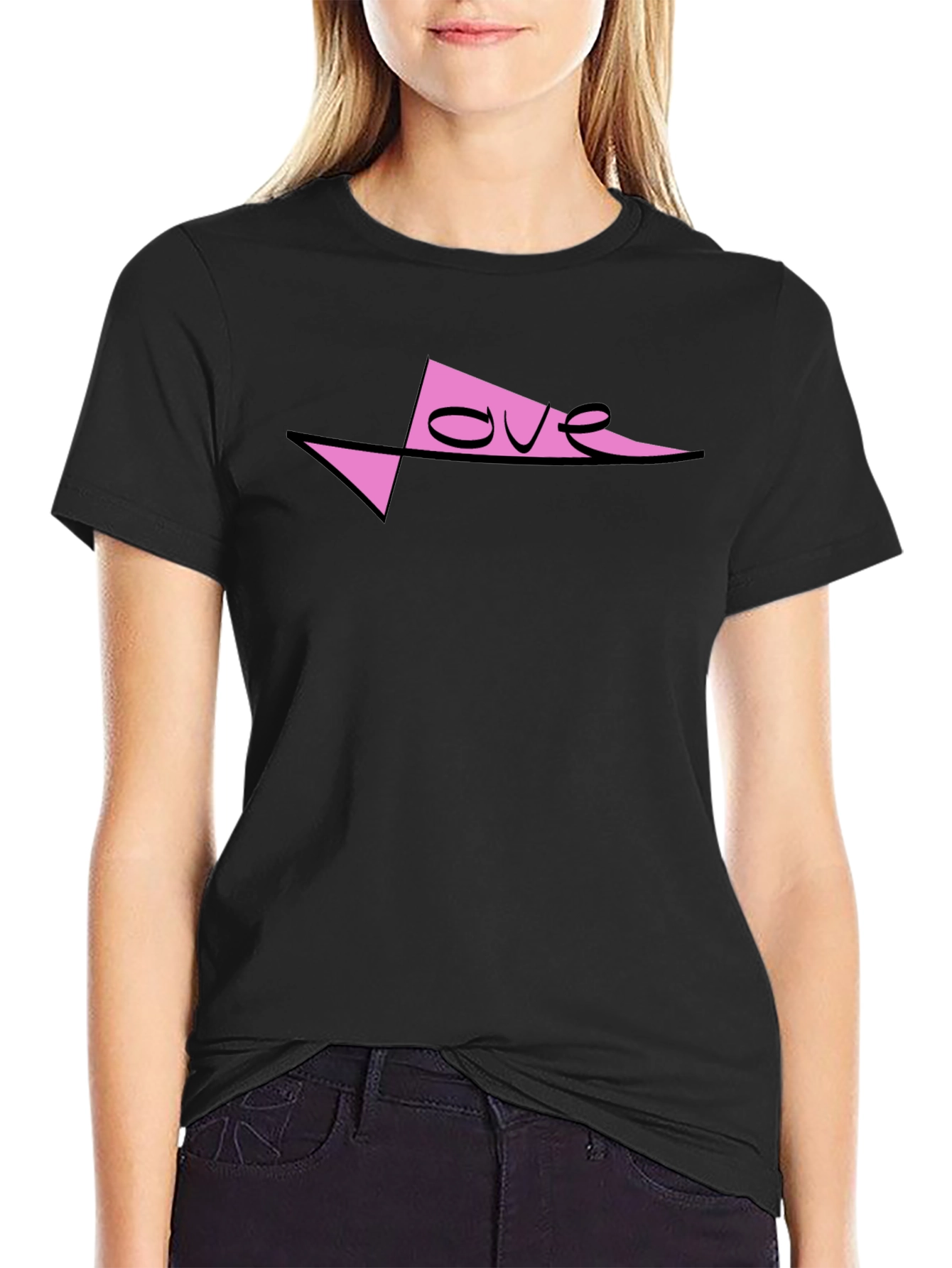 Love Graphic Print Mens Black T-Shirt