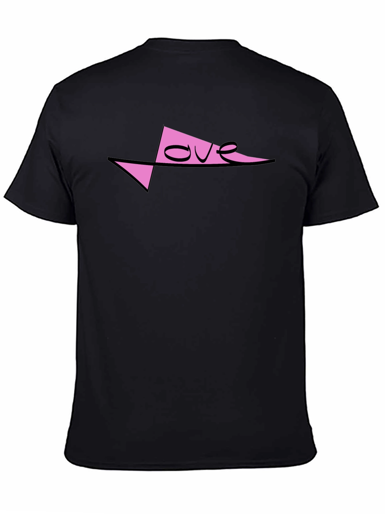 Love Graphic Print Mens Black T-Shirt
