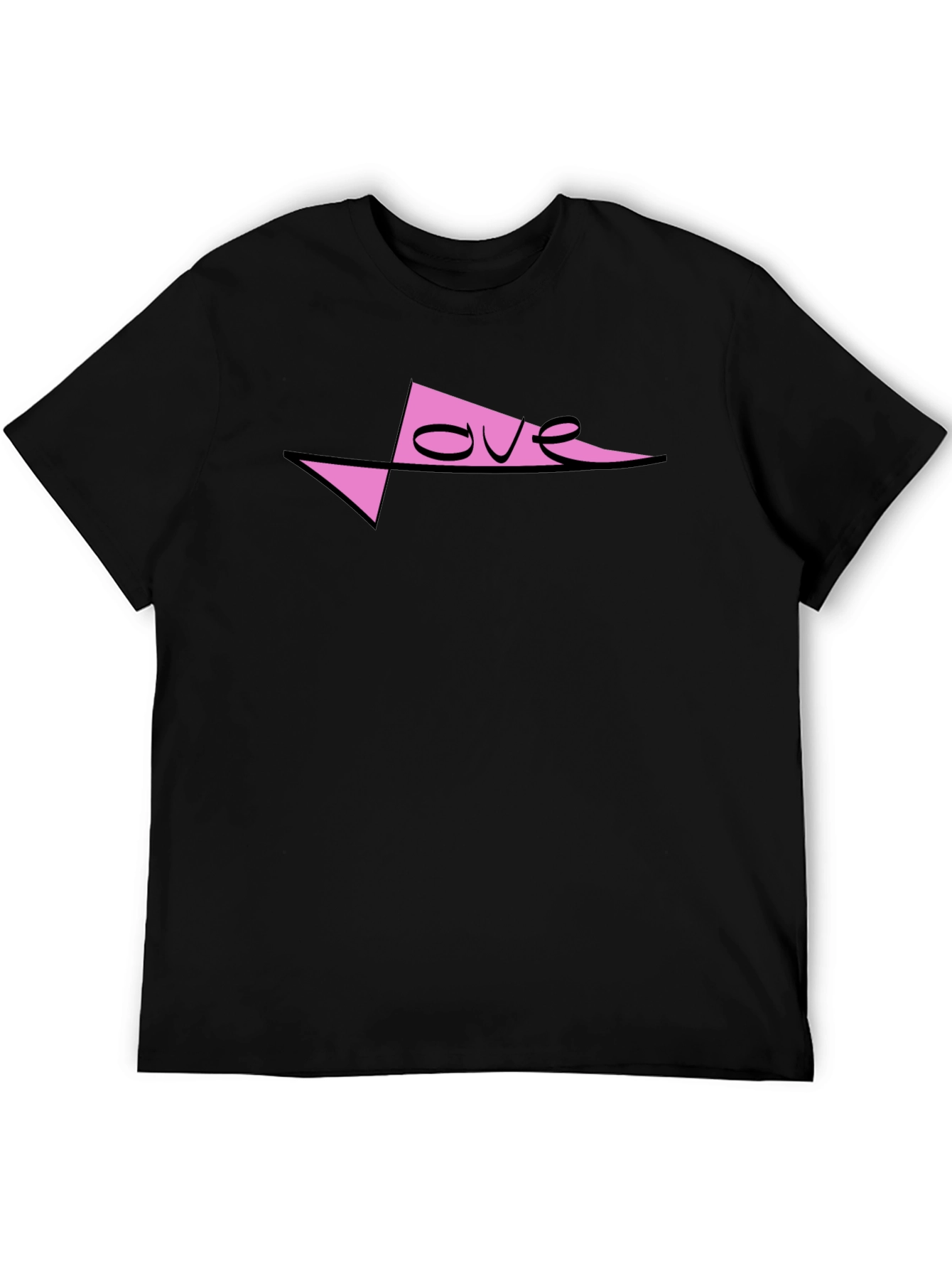 Love Graphic Print Mens Black T-Shirt