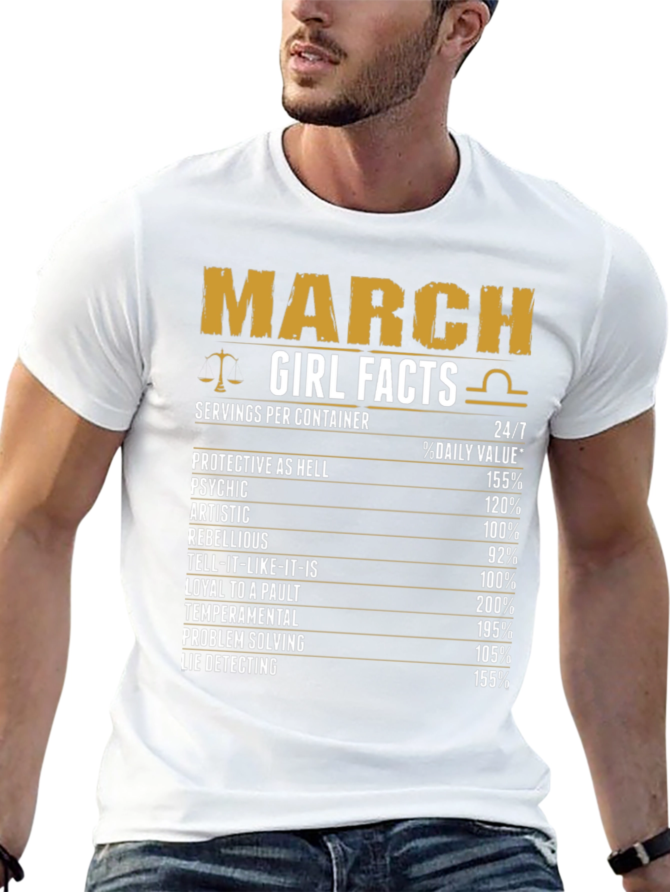 March Girl Facts T-Shirt Libra Zodiac Birthday Gift