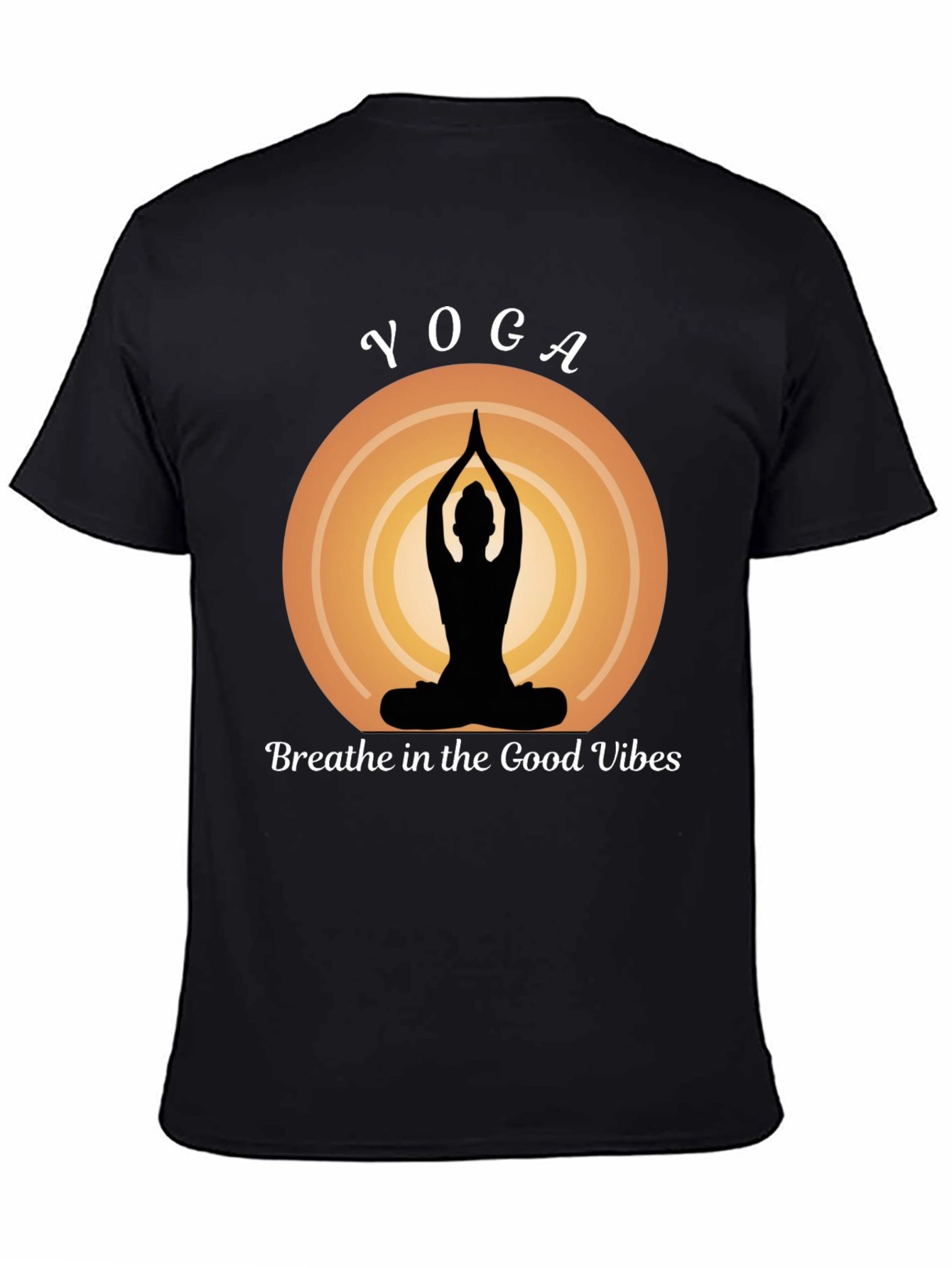 Yoga Vibes Graphic Tee - Breathe Good Vibes