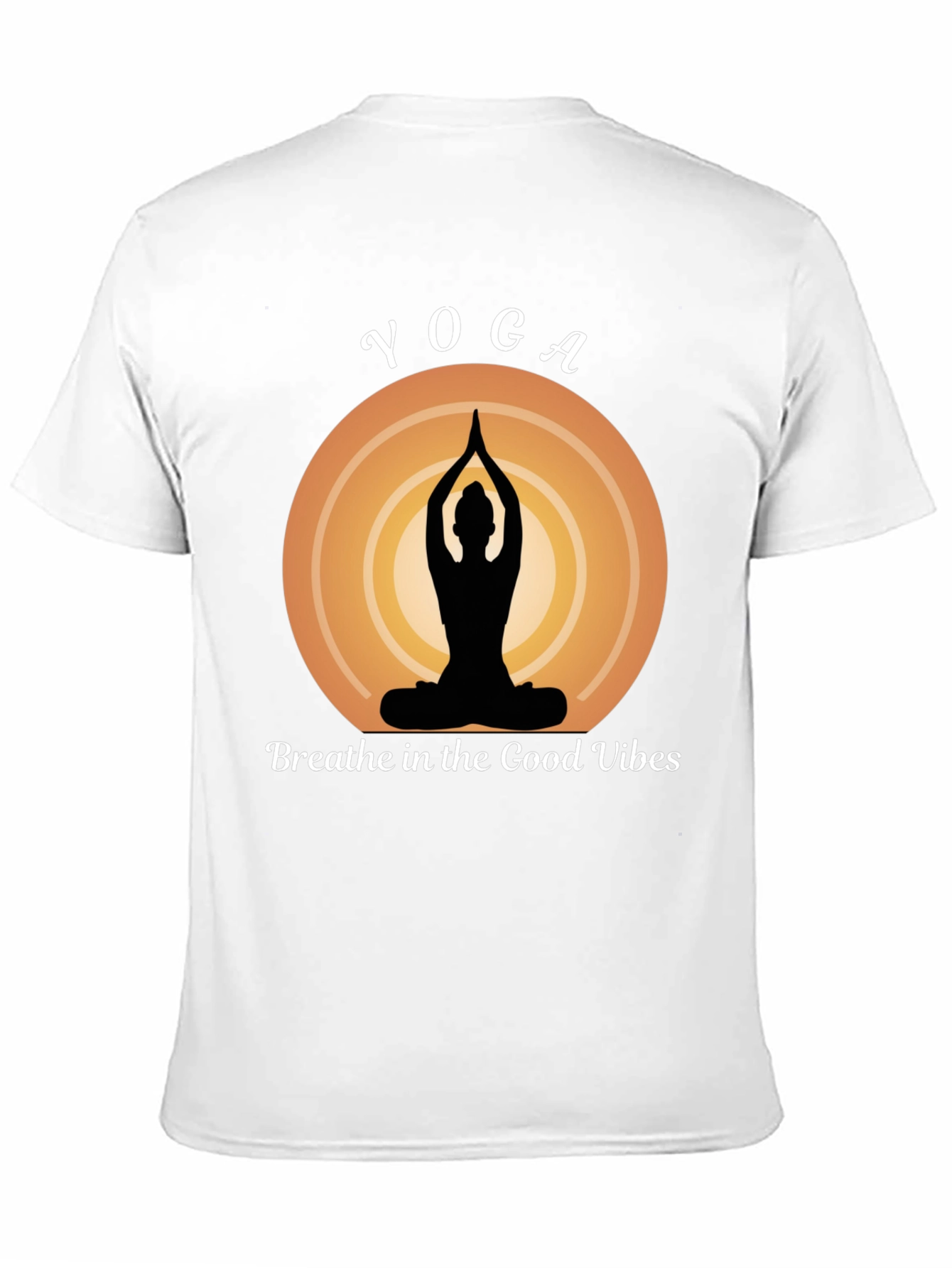 Yoga Vibes Graphic Tee - Breathe Good Vibes