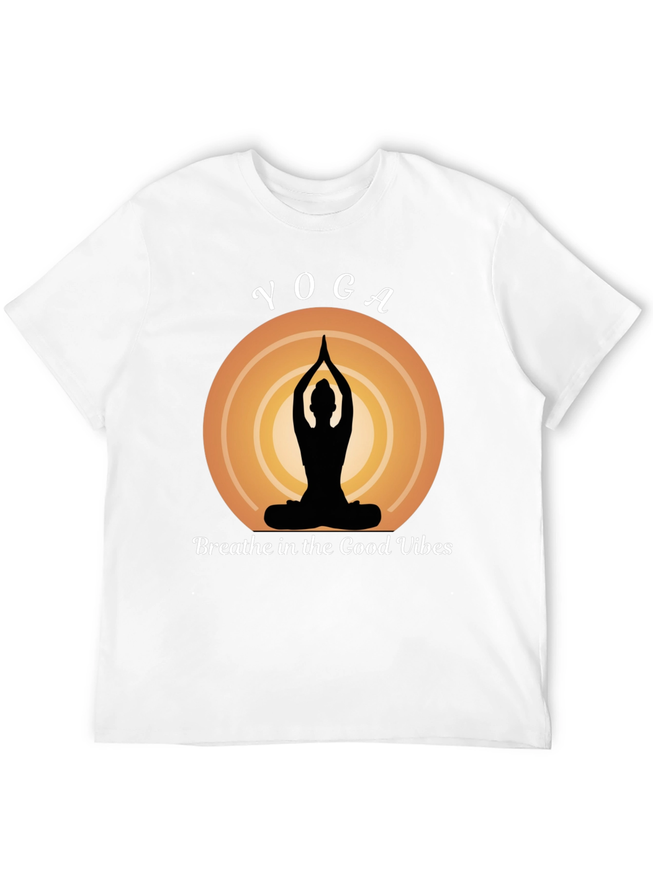 Yoga Vibes Graphic Tee - Breathe Good Vibes