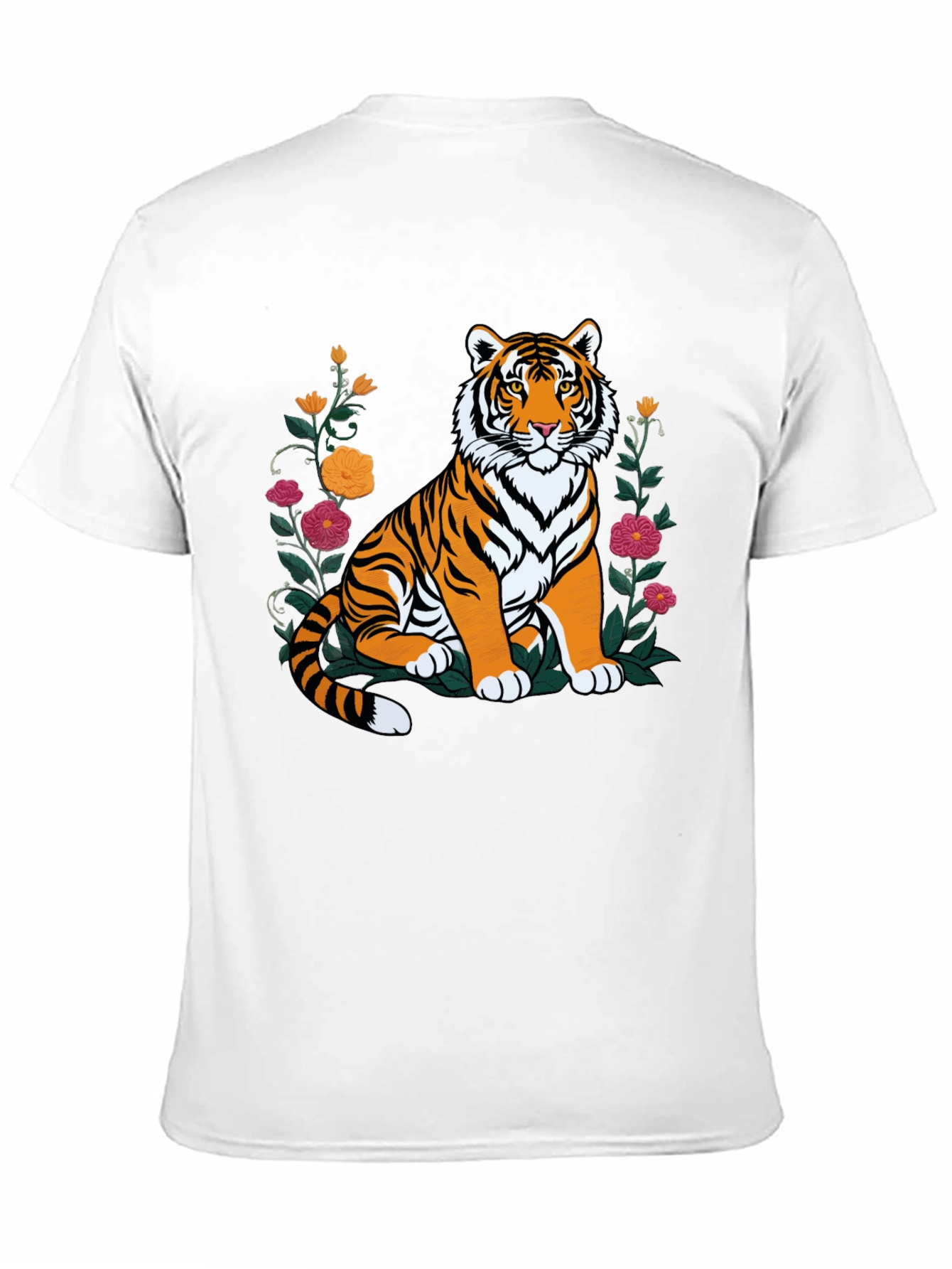 Floral Tiger Graphic Tee - Stylish Comfort