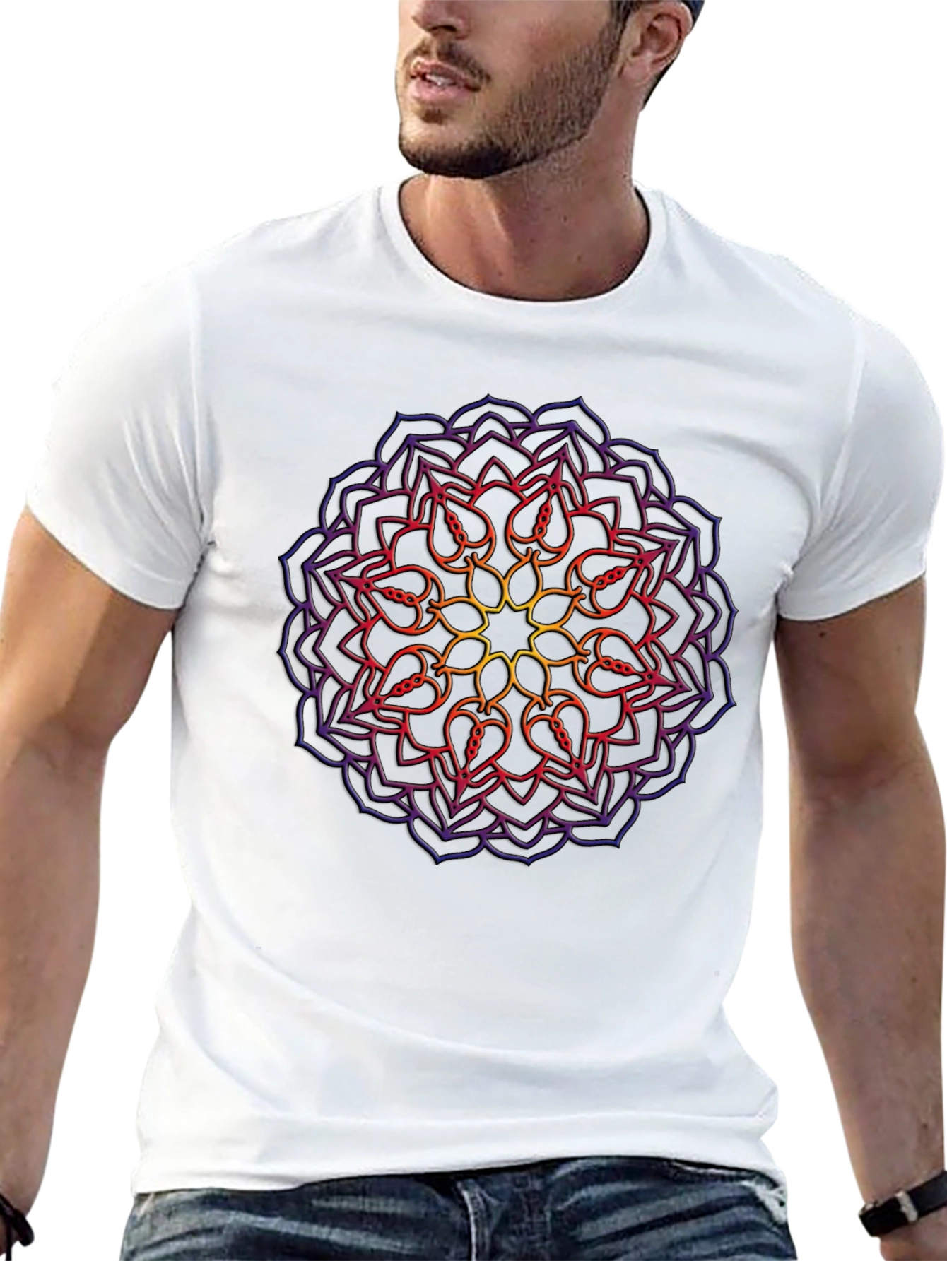 Mandala Graphic Black T-Shirt - Casual Style