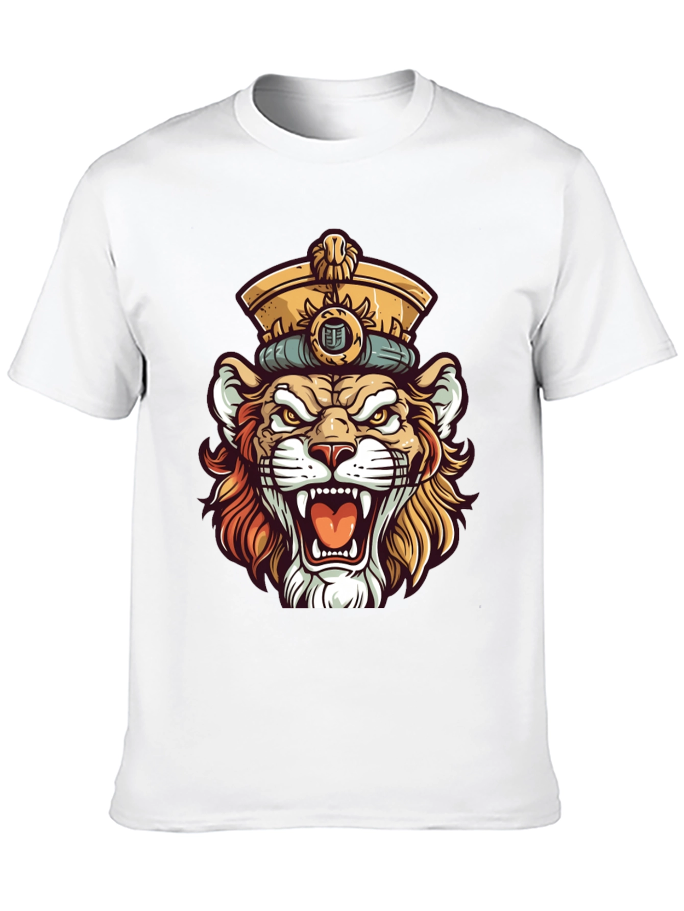 King Lion Graphic T-Shirt - Unique Animal Design